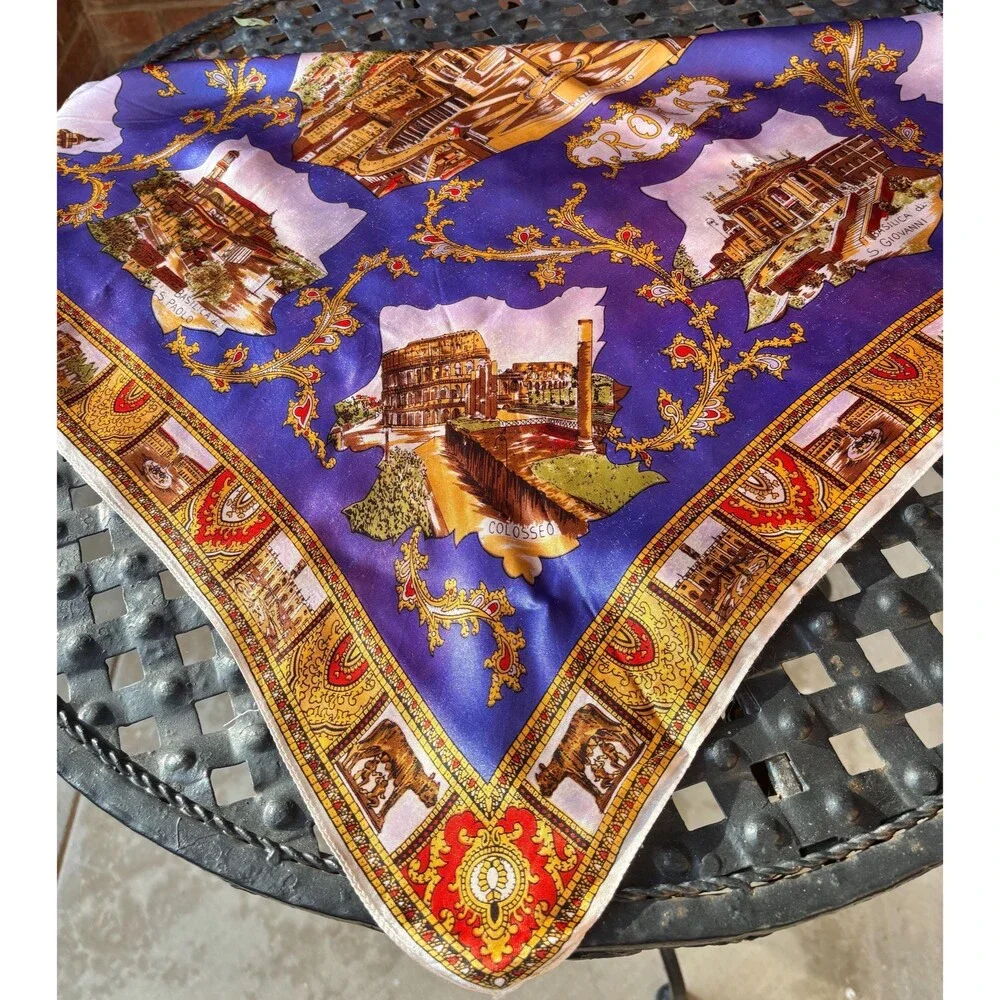 Vintage Roma Italy Scarf